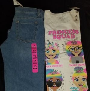 Girls jeans with long sleeve ter